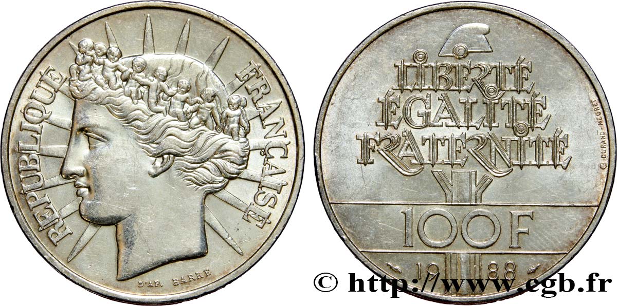 100 francs Fraternité 1988  F.456/2 SUP 