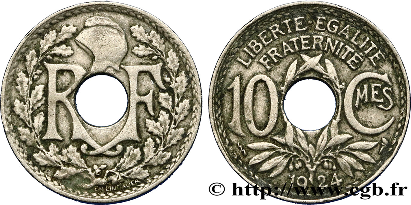 10 centimes Lindauer 1924 Poissy F.138/11 XF40 