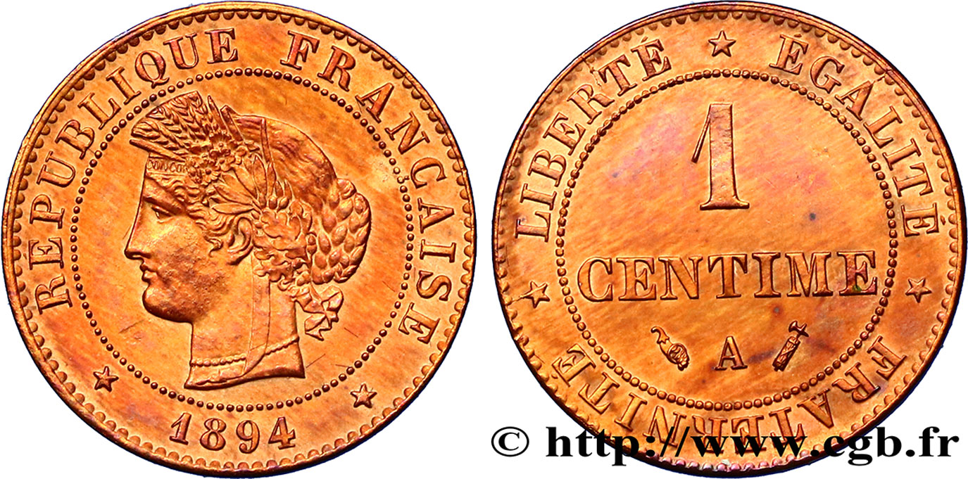 1 centime Cérès 1894 Paris F.104/21 TTB50 