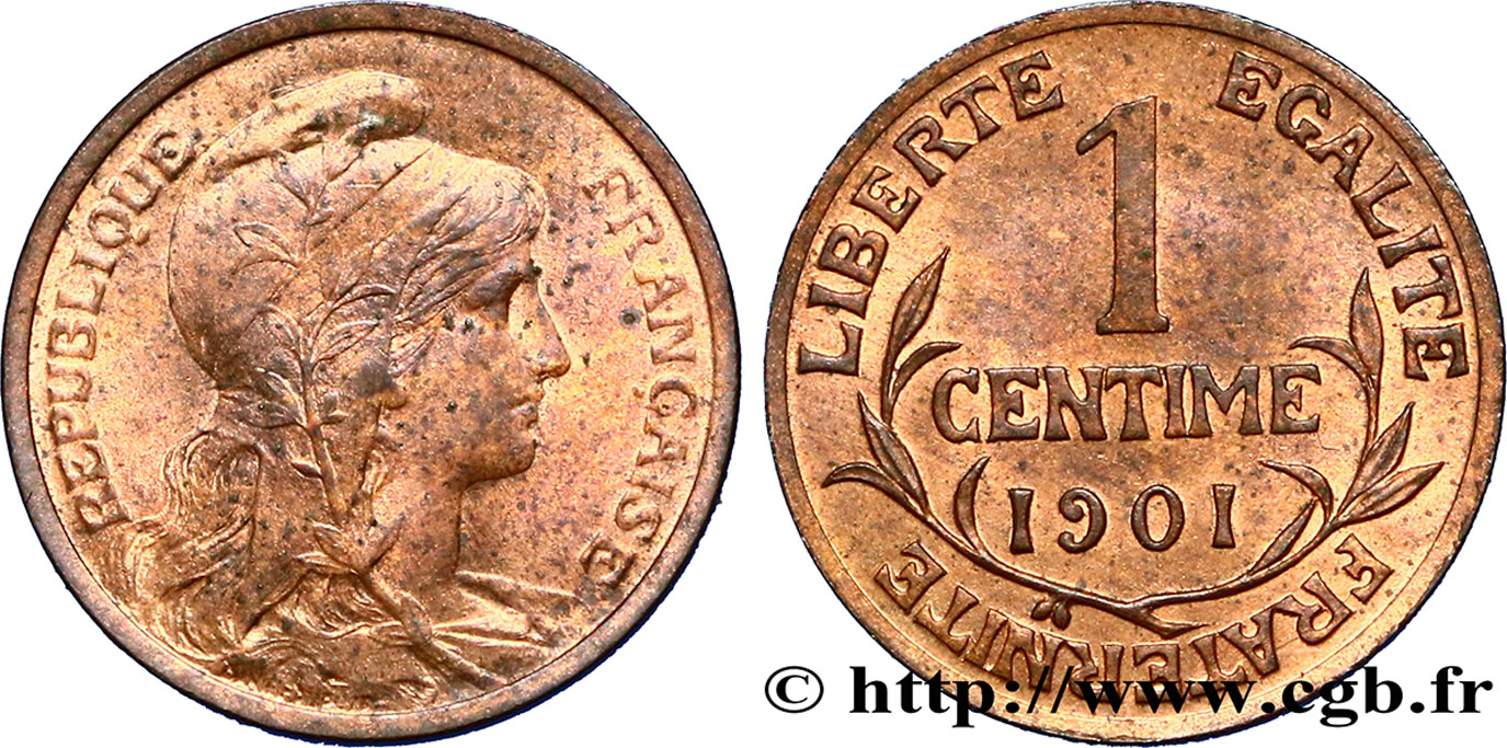 1 centime Daniel-Dupuis 1901  F.105/6 SUP58 