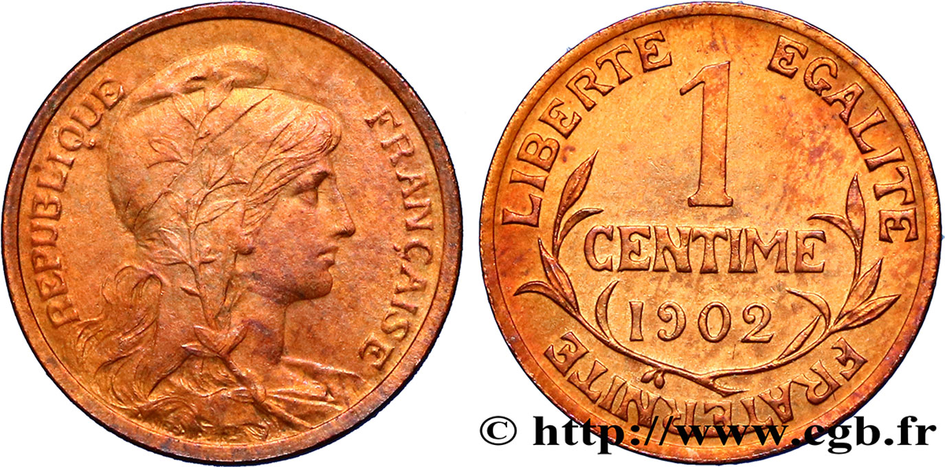 1 centime Daniel-Dupuis 1902 Paris F.105/7 TTB48 