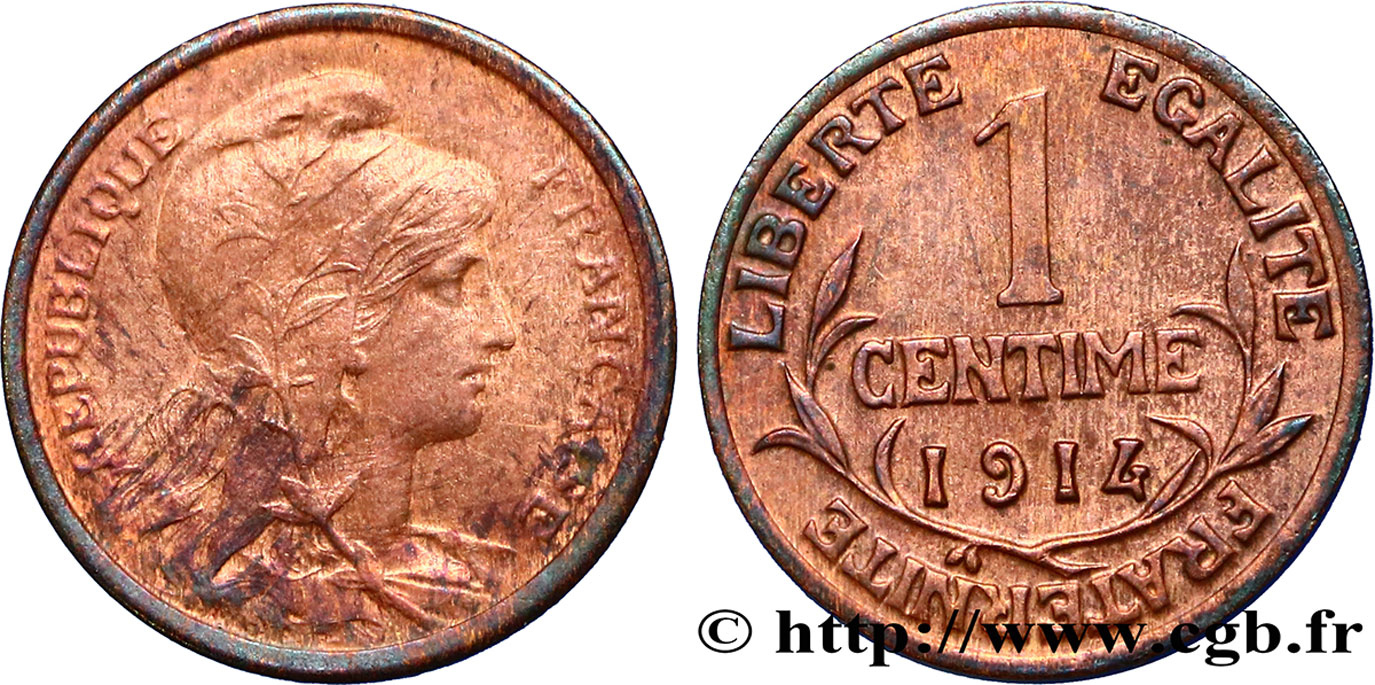 1 centime Daniel-Dupuis 1914 Paris F.105/16 TTB50 