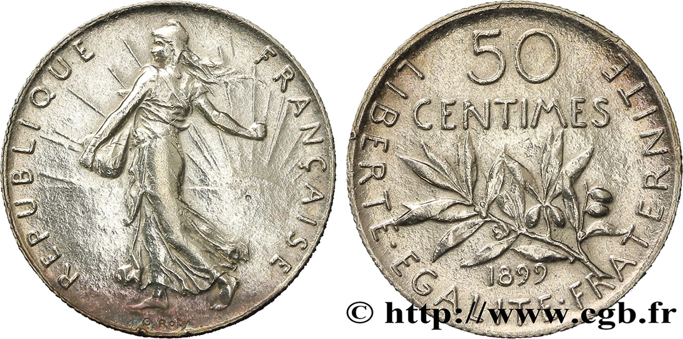 50 centimes Semeuse 1899 Paris F.190/5 TTB40 
