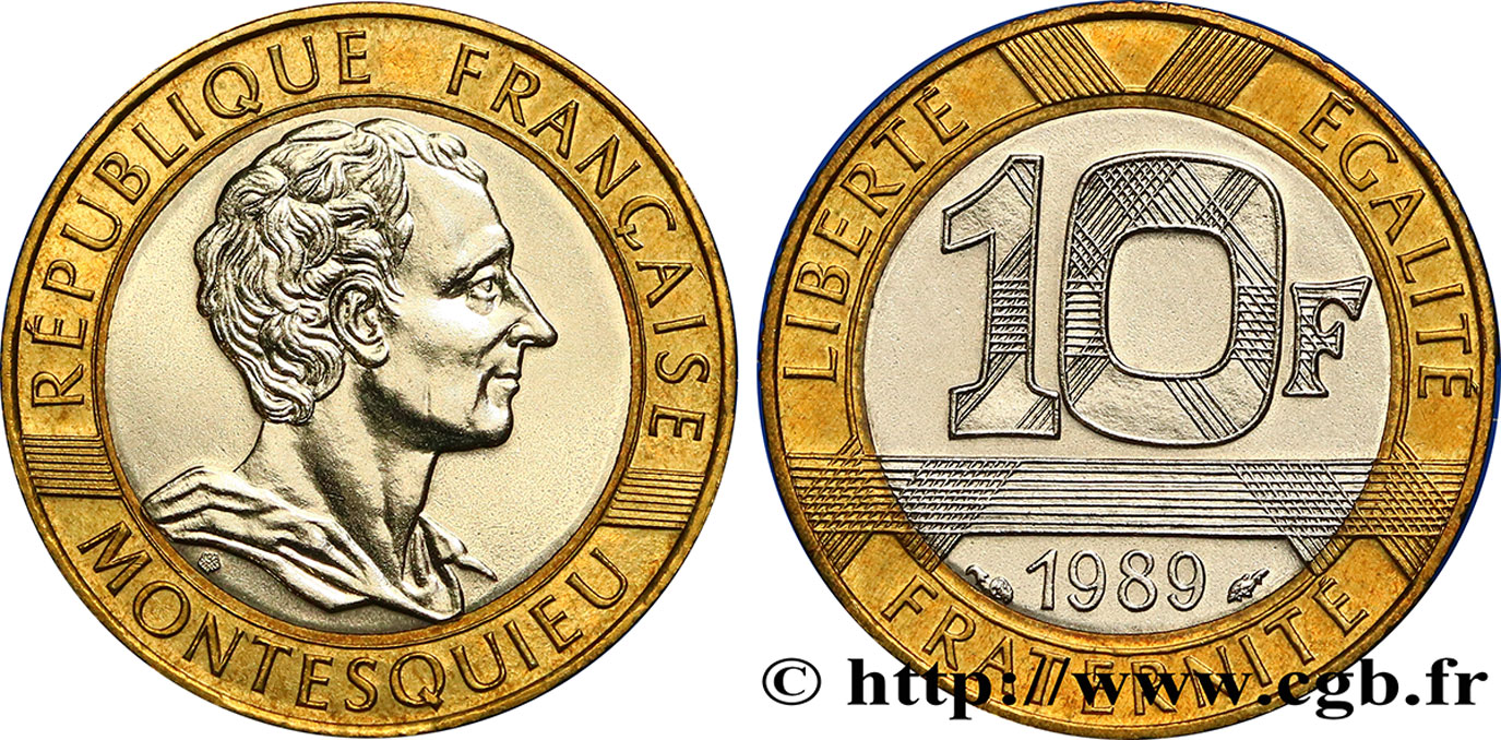 10 francs Montesquieu 1989  F.376/2 MS63 