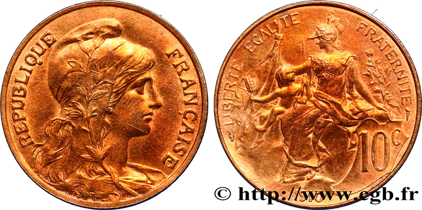 10 centimes Daniel-Dupuis 1910  F.136/19 TTB48 