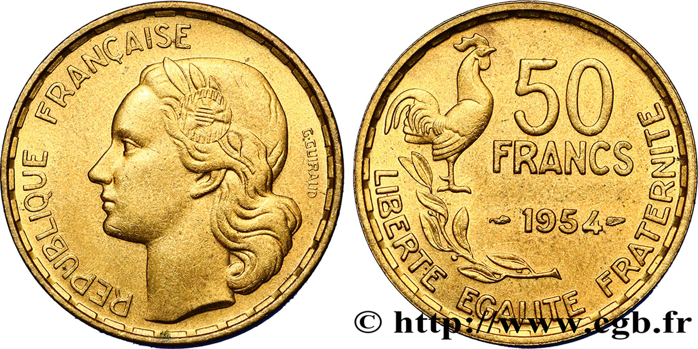 50 francs Guiraud 1954  F.425/12 SUP55 