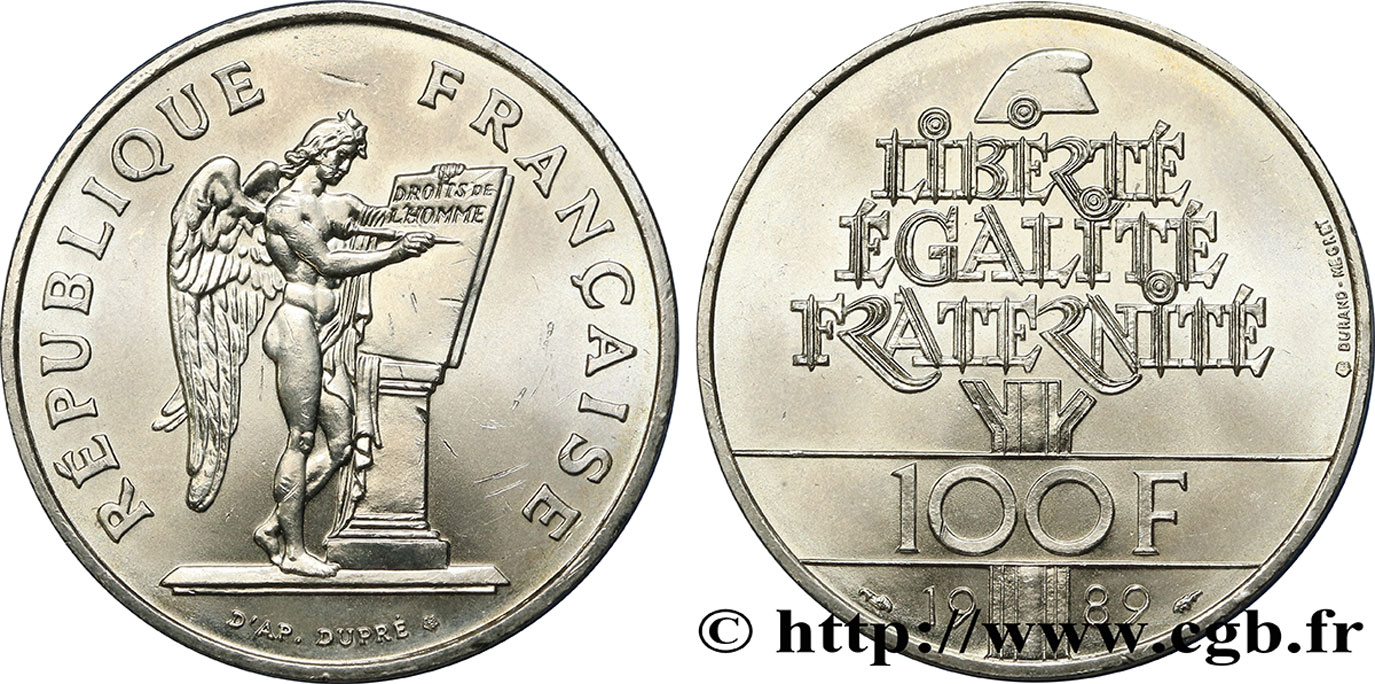 100 francs Droits de l’Homme 1989  F.457/2 SUP62 