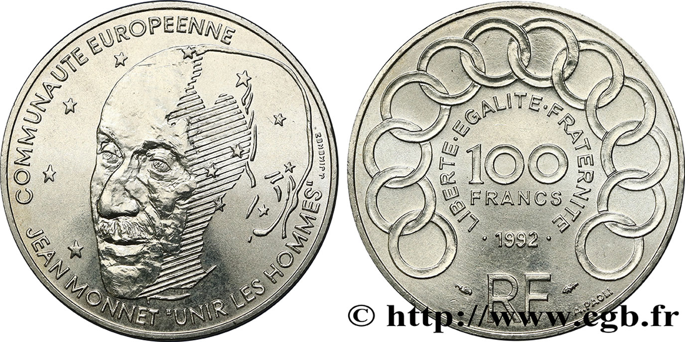 100 francs Jean Monnet 1992  F.460/2 SPL63 