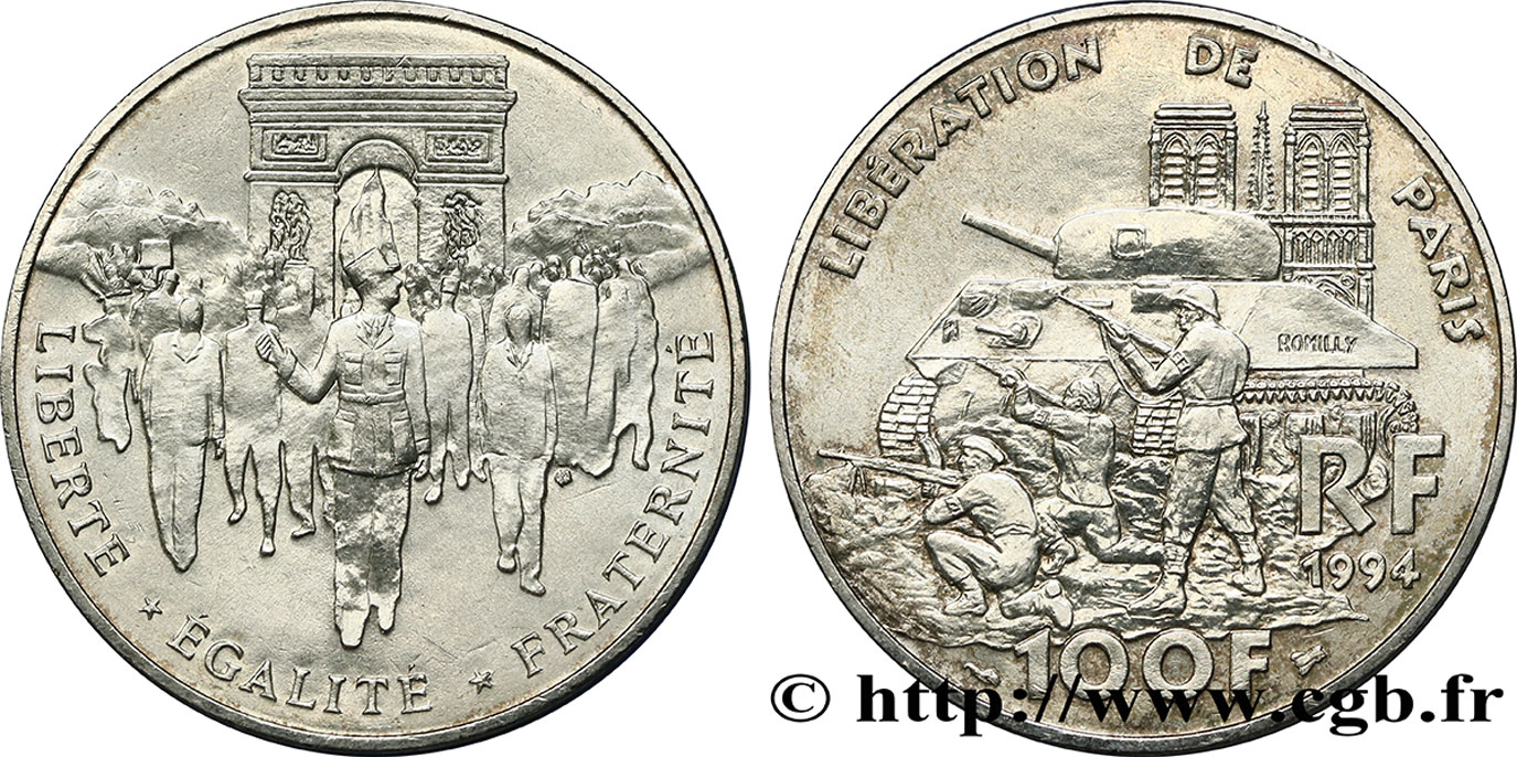 100 francs Libération de Paris 1994  F.462/2 SUP62 
