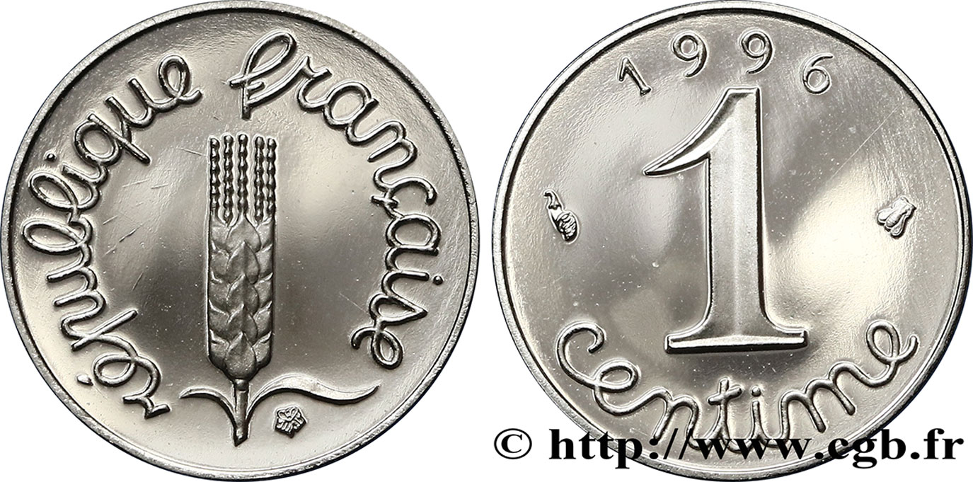 1 centime Épi, BE (Belle Épreuve) 1996 Pessac F.106/56 var. FDC 