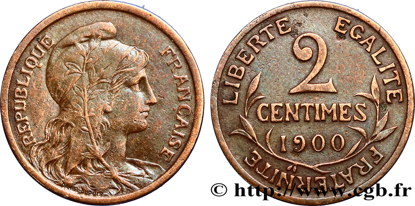 2 centimes Daniel-Dupuis 1900 Paris F.110/4 SS45 