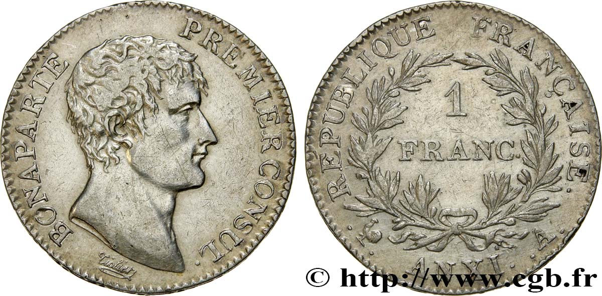 1 franc Bonaparte Premier Consul 1803 Paris F.200/1 XF45 