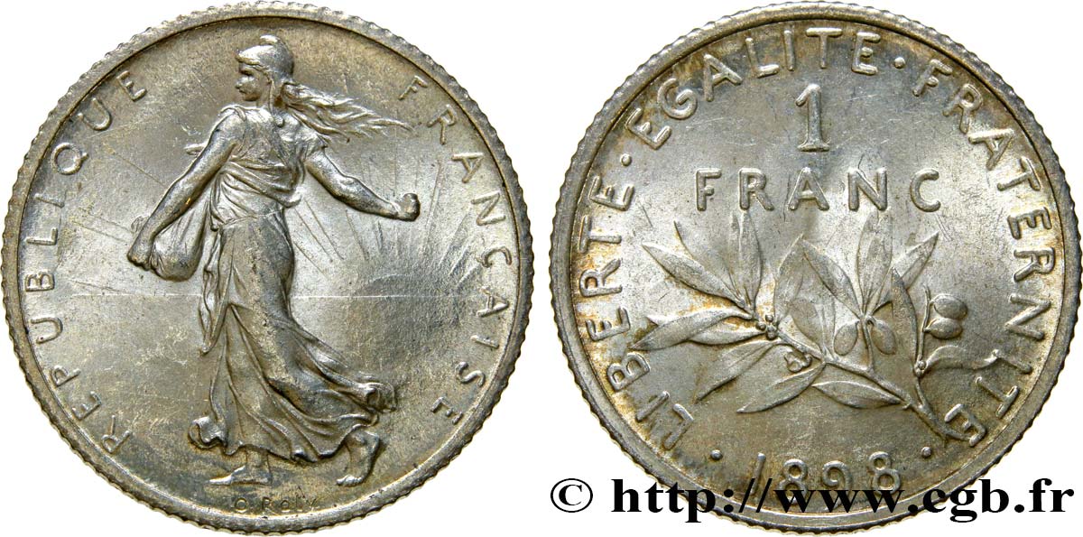 1 franc Semeuse 1898 Paris F.217/1 SC63 