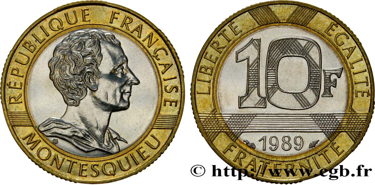 10 francs Montesquieu 1989 Paris F.376/2 MS65 