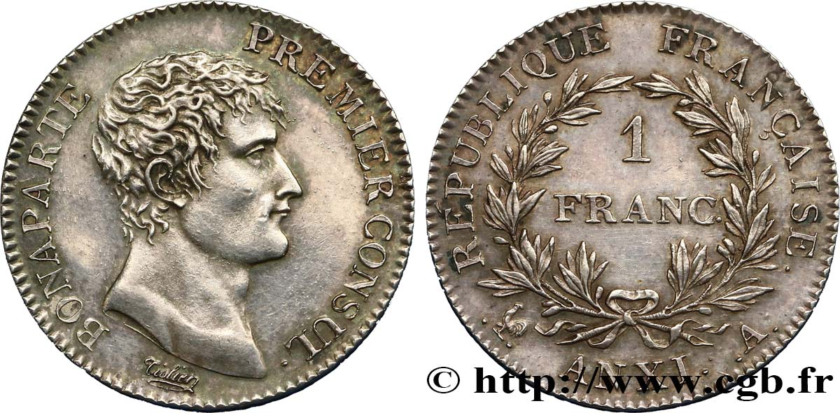 1 franc Bonaparte Premier Consul 1803 Paris F.200/1 VZ60 