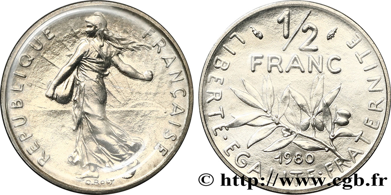 1/2 franc Semeuse 1980 Pessac F.198/19 ST68 