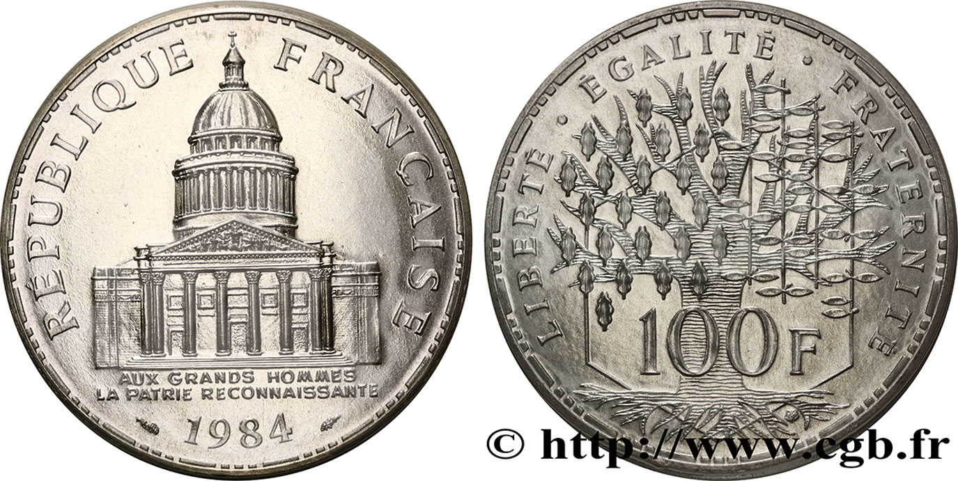 100 Francs 1984 Aux Grands Hommes La Patrie Reconnaissante 100 francs Panthéon 1984 F.451/4 fmd_405914 Modernes