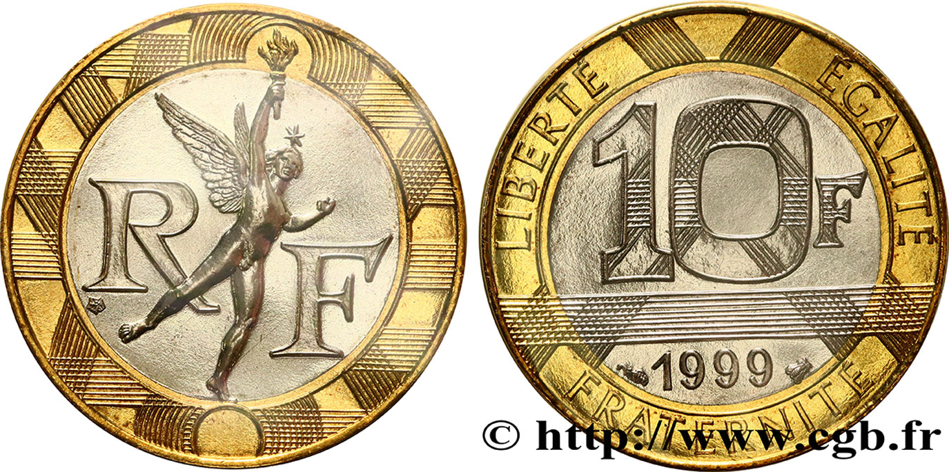10 francs Génie de la Bastille 1999 Pessac F.375/16 FDC 