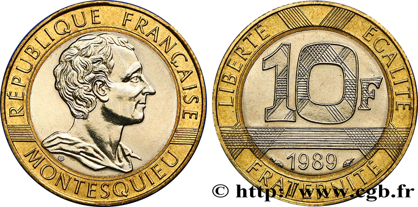10 francs Montesquieu 1989  F.376/2 SPL63 