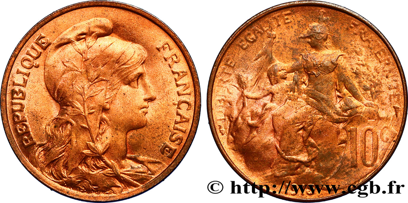 10 centimes Daniel-Dupuis 1915  F.136/24 AU58 