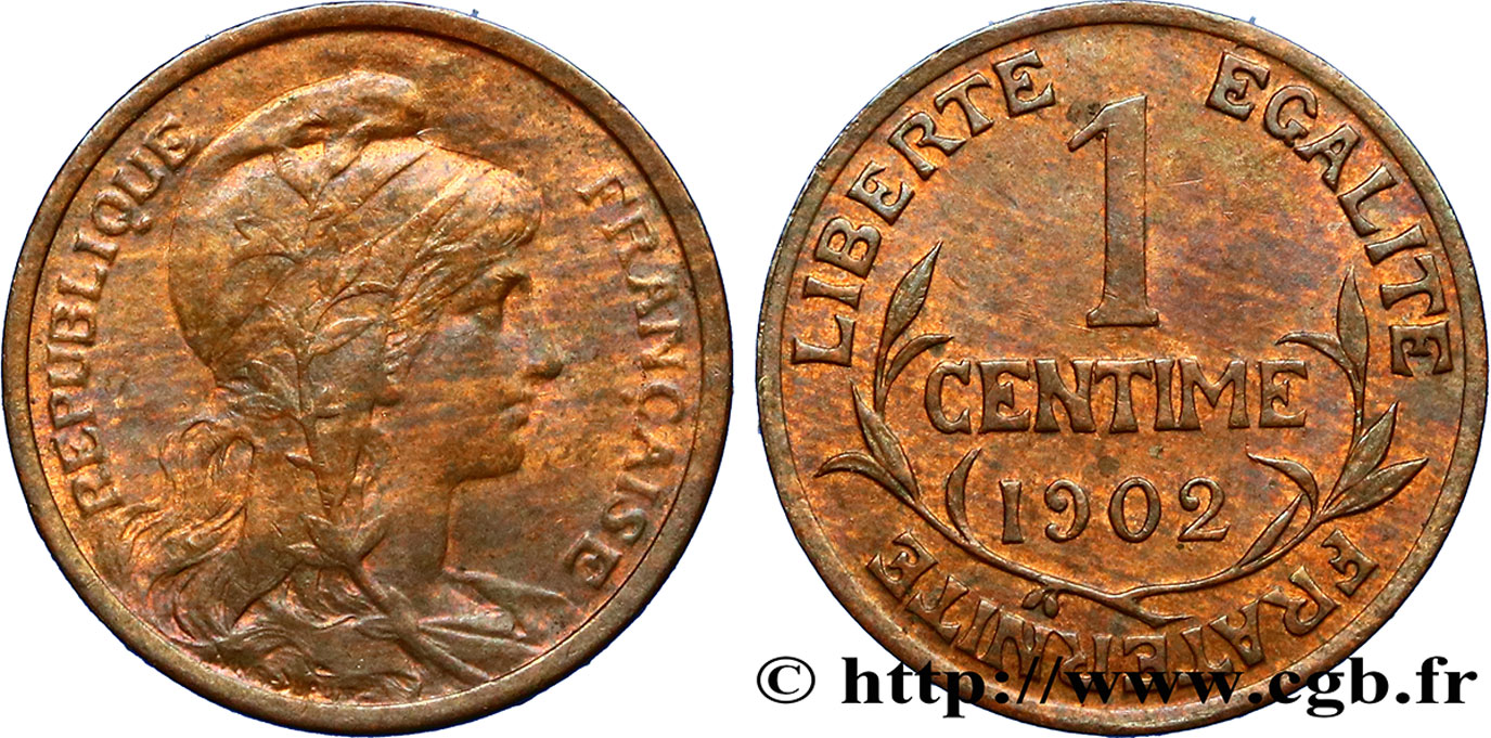 1 centime Daniel-Dupuis 1902 Paris F.105/7 AU58 