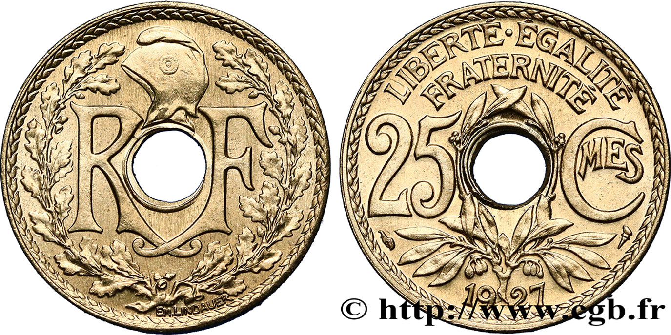 25 centimes Lindauer 1927  F.171/11 SPL64 