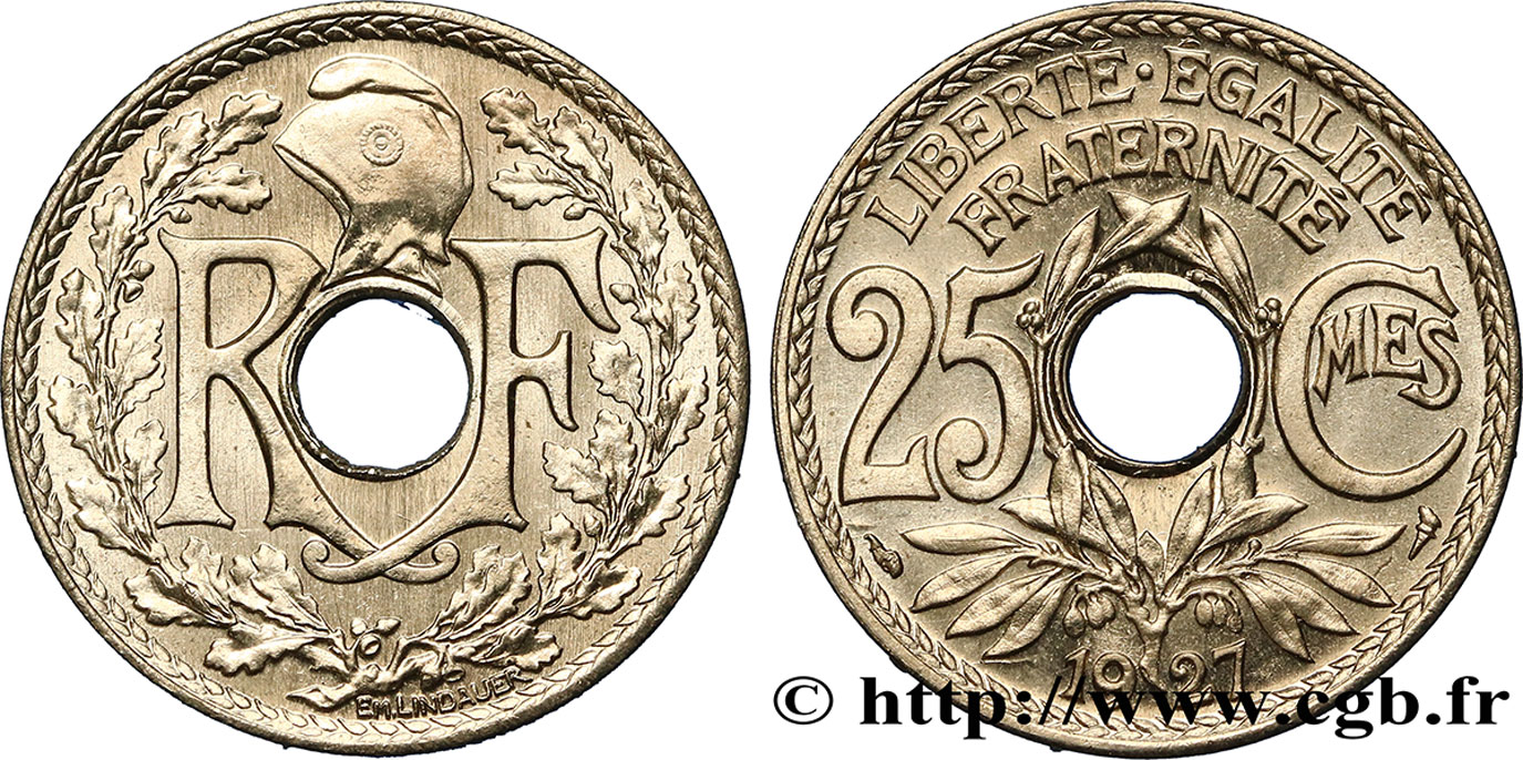 25 centimes Lindauer 1927  F.171/11 SPL64 