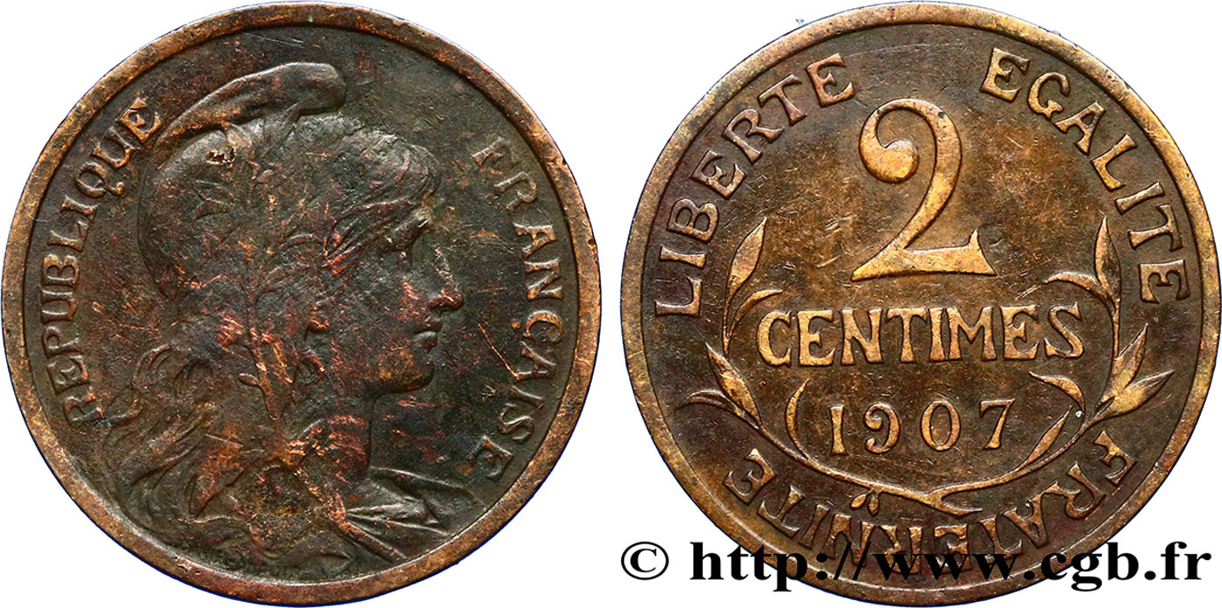 2 centimes Daniel-Dupuis 1907 Paris F.110/10 BC25 