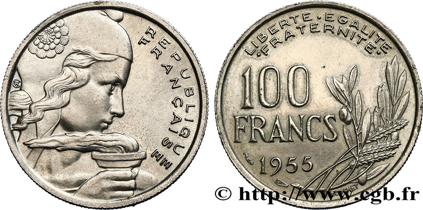 100 francs Cochet 1955  F.450/5 AU50 
