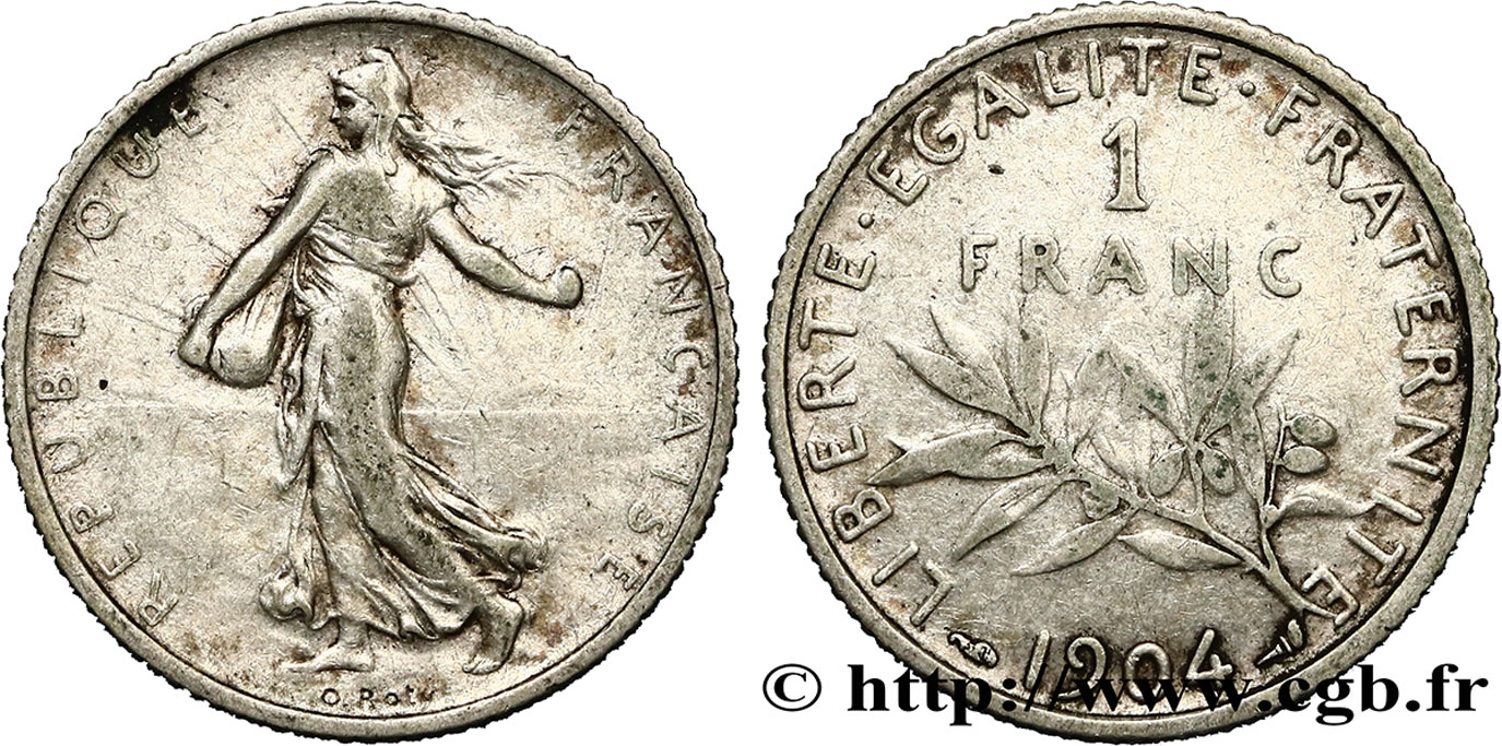 1 franc Semeuse 1904 Paris F.217/9 BC25 