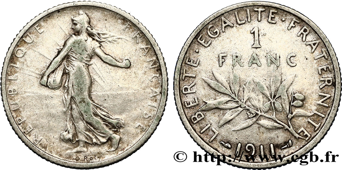 1 franc Semeuse 1911 Paris F.217/16 BC25 