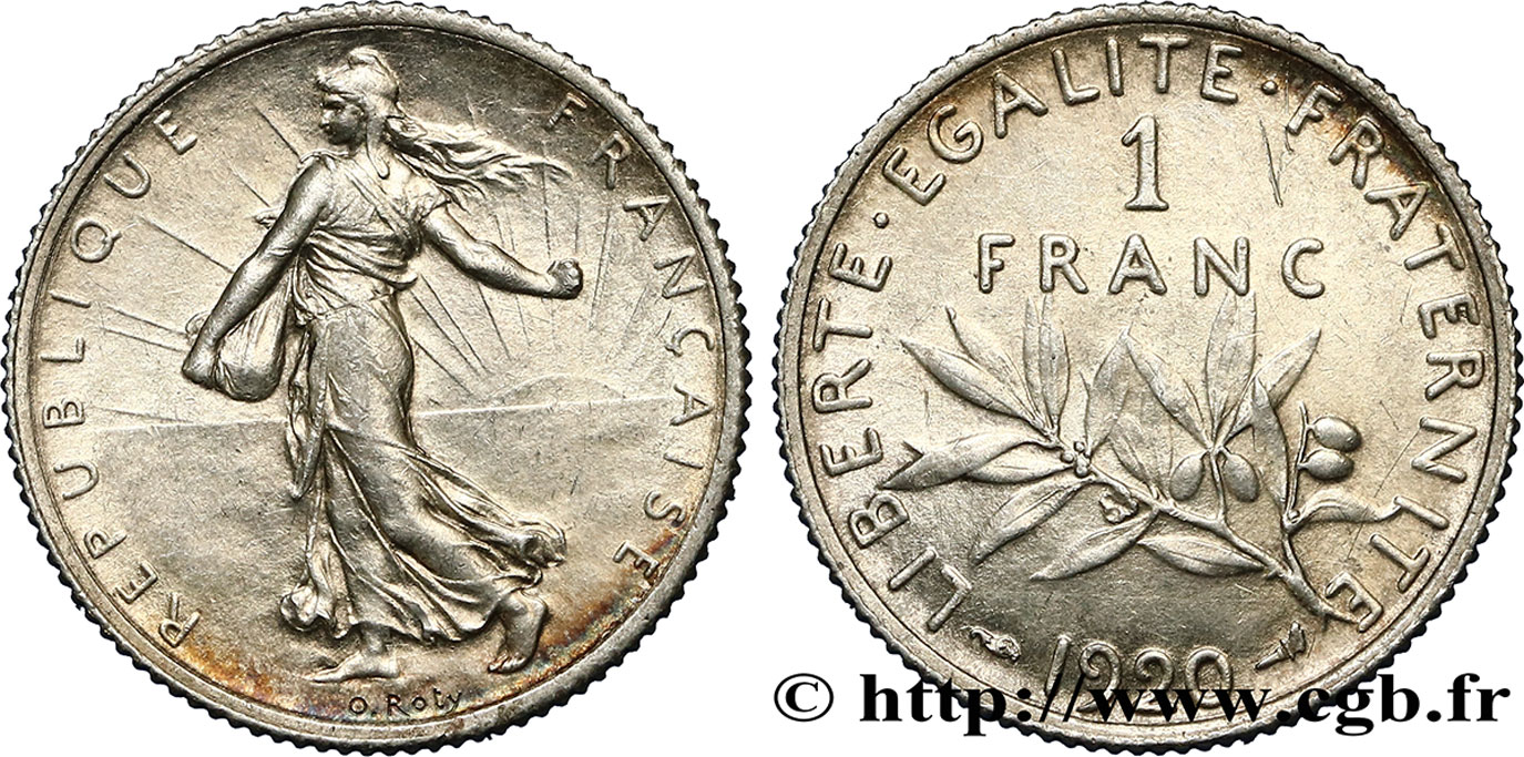 1 franc Semeuse 1920 Paris F.217/26 VZ 