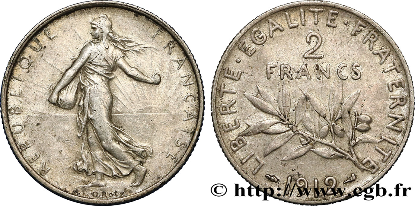 2 francs Semeuse 1912  F.266/13 TTB40 