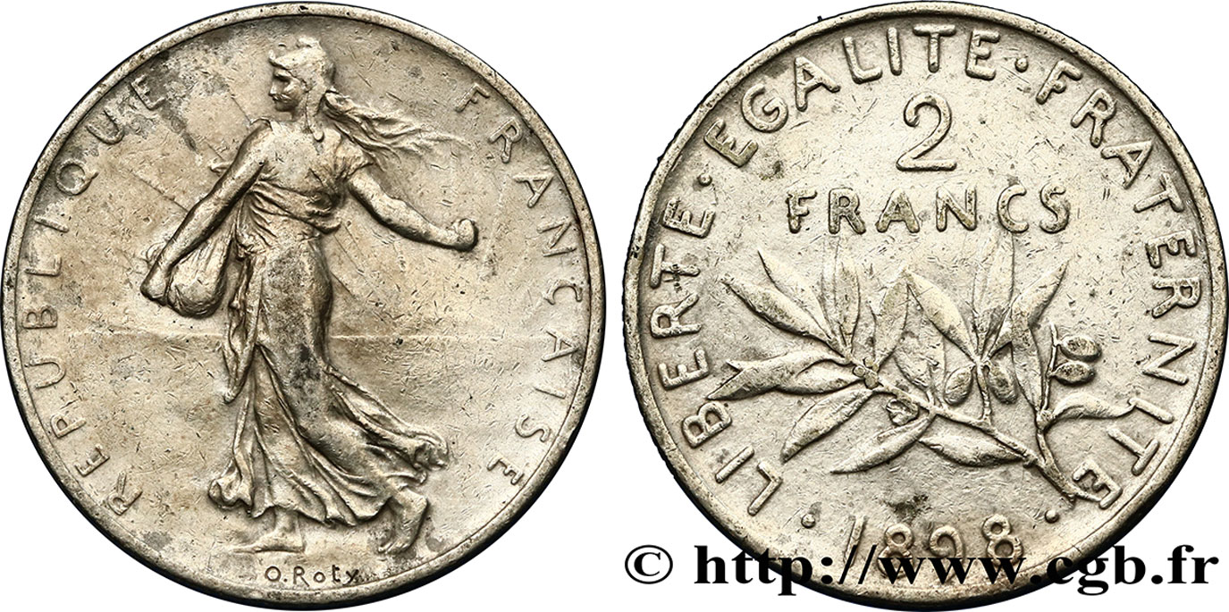 2 francs Semeuse 1898  F.266/1 VF20 