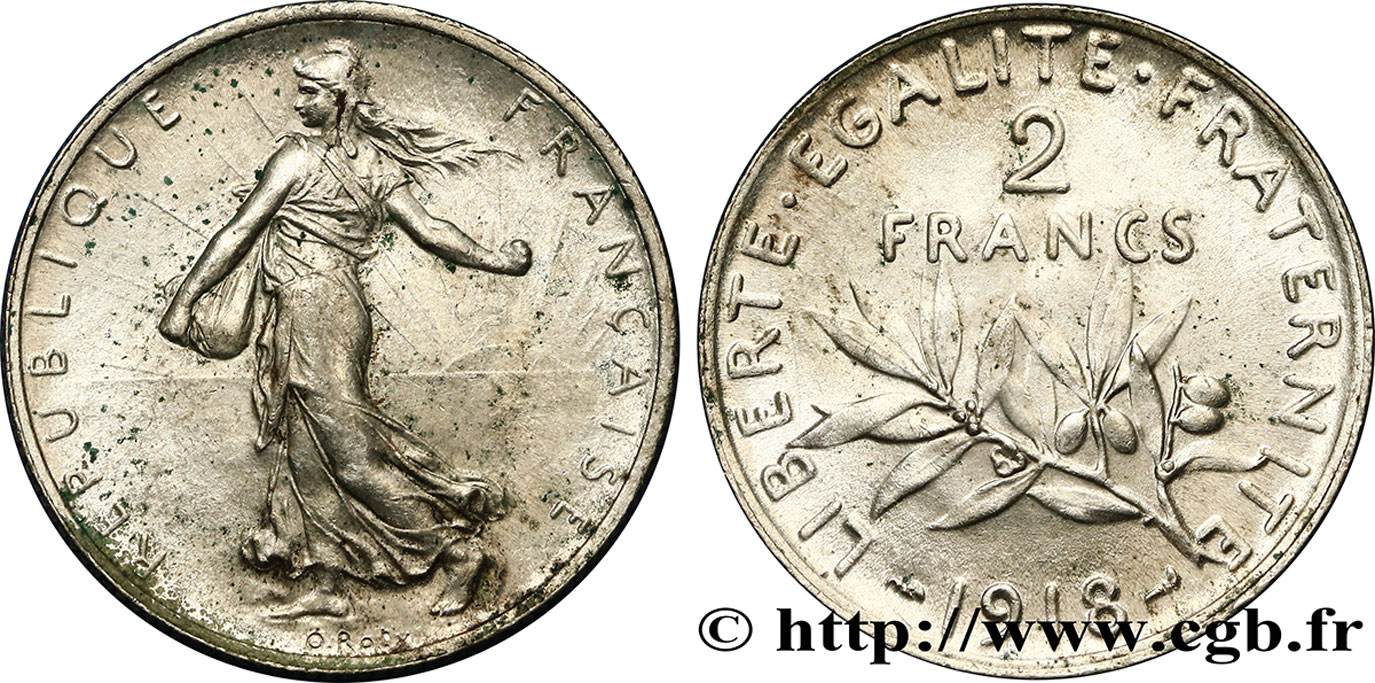 2 francs Semeuse 1918  F.266/20 SPL58 