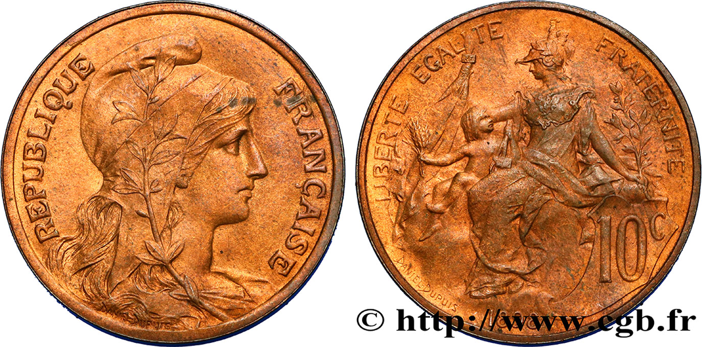 10 centimes Daniel-Dupuis 1898  F.136/5 EBC55 