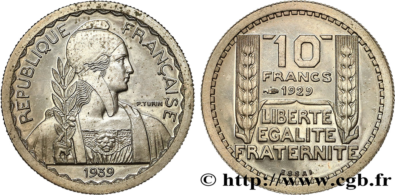 Préparation de la 5 francs Pétain, petit module, 21 mm, 4,5 g - Essai en cupro-nickel n.d. Paris GEM.174 22 MS63 