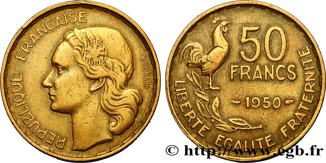 50 francs Guiraud 1950 Paris F.425/3 TB35 