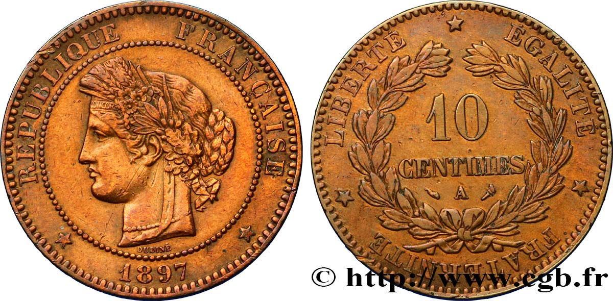 10 centimes Cérès 1897 Paris F.135/44 TTB52 