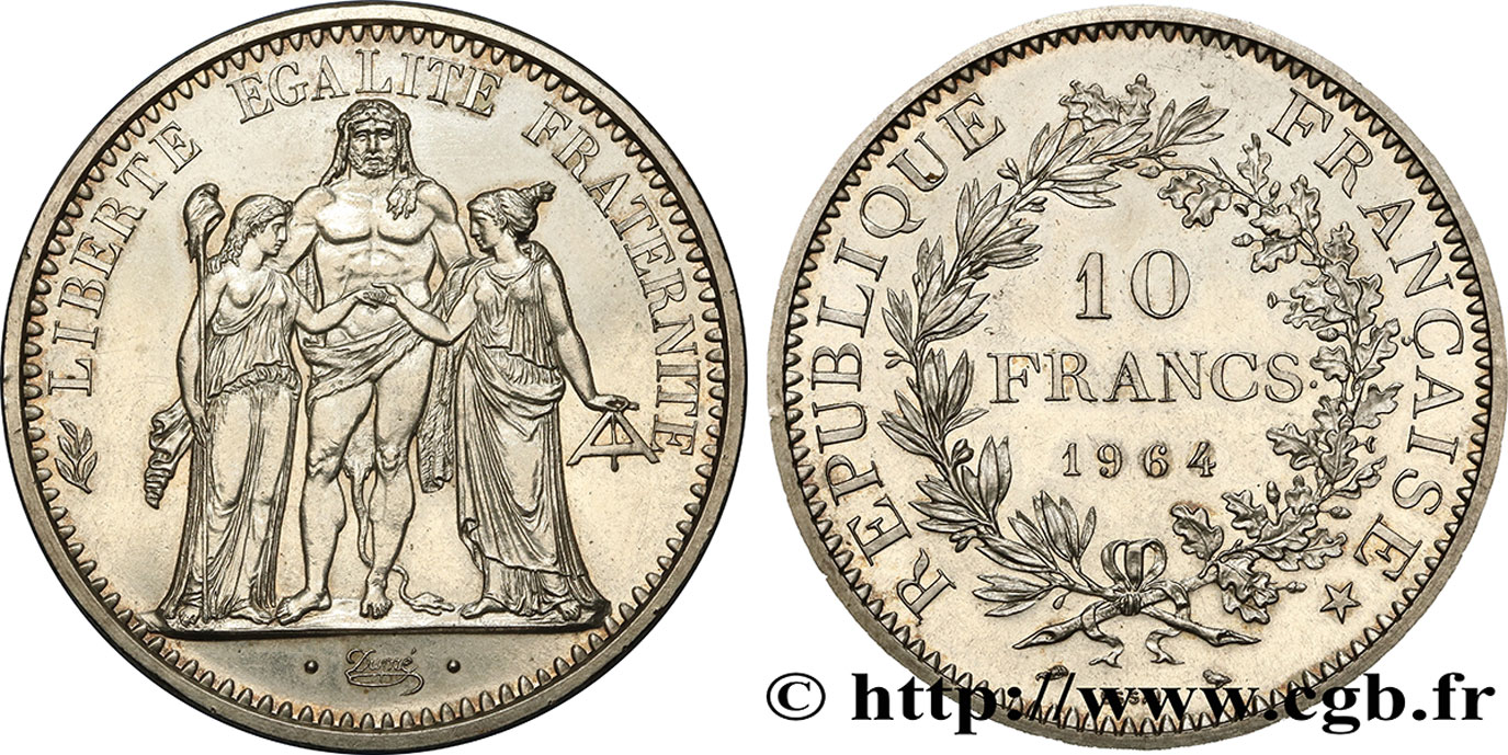 Essai de 10 francs Hercule 1964 Paris F.364/2 SC 