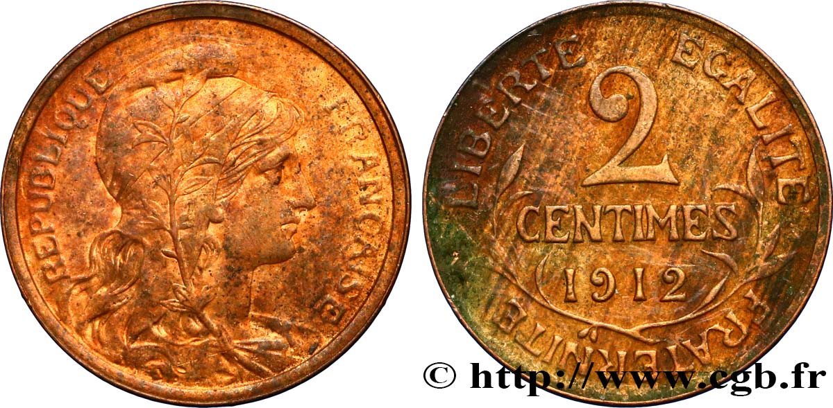 2 centimes Daniel-Dupuis 1912 Paris F.110/15 EBC55 