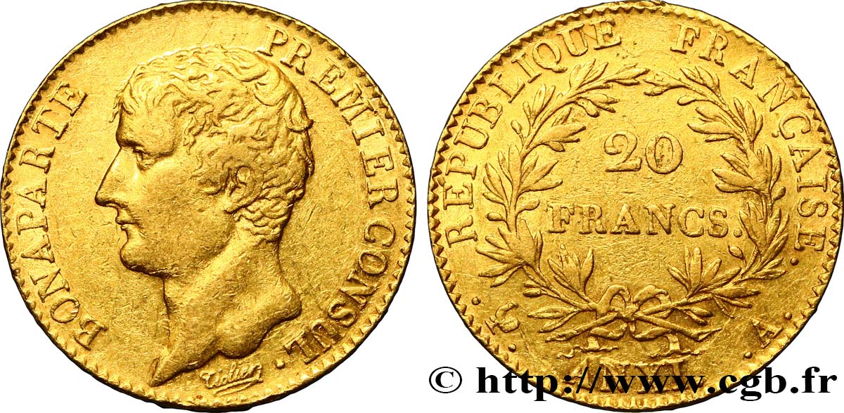 20 francs or Bonaparte Premier Consul 1803 Paris F.510/1 TTB45 