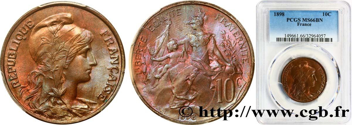 10 centimes Daniel-Dupuis 1898  F.136/5 ST66 PCGS