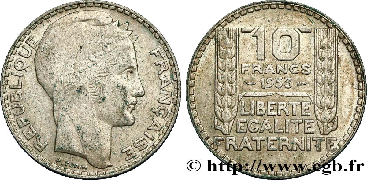 10 francs Turin 1933  F.360/6 TTB45 