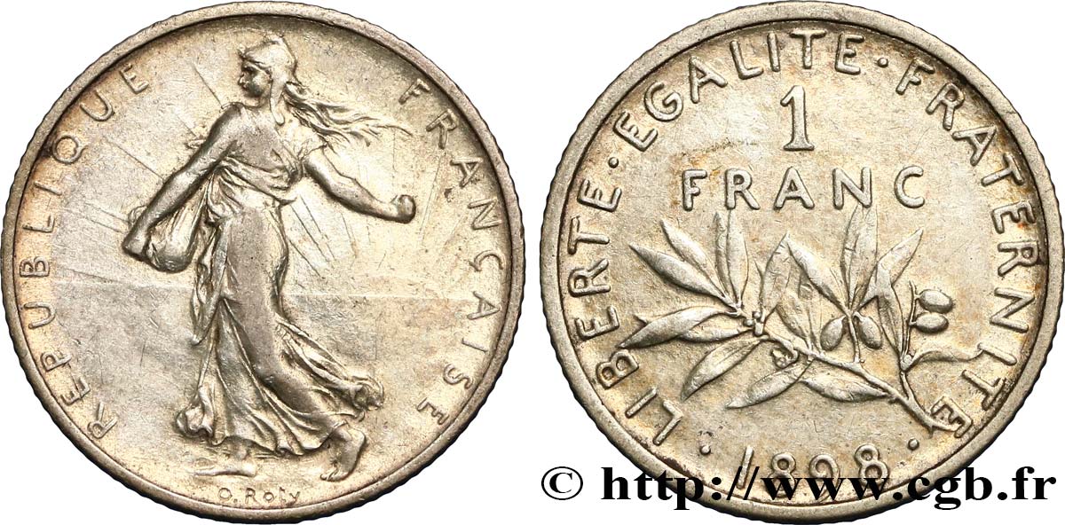 1 franc Semeuse 1898 Paris F.217/1 BC20 