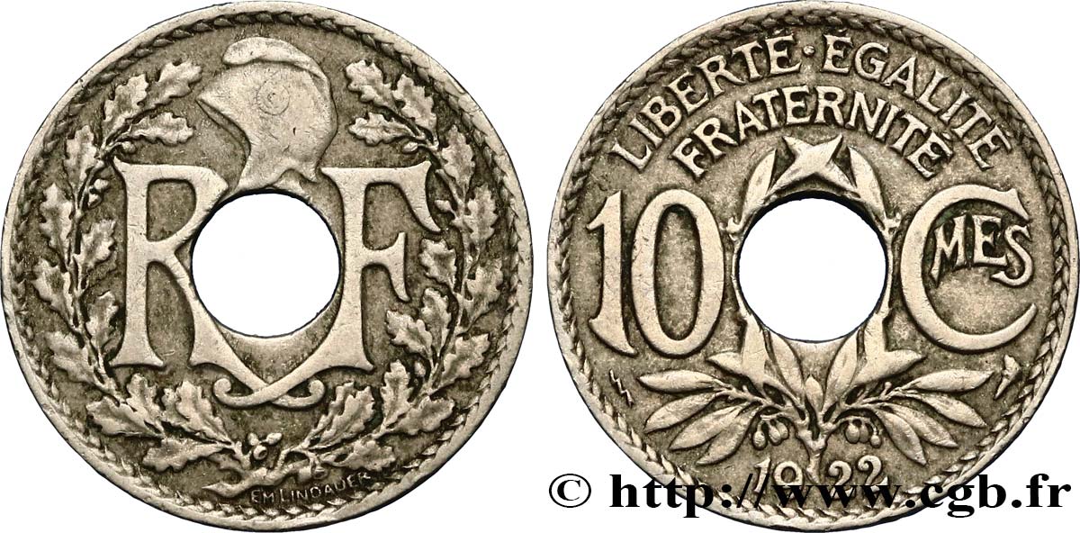 10 centimes Lindauer 1922 Poissy F.138/7 SS45 