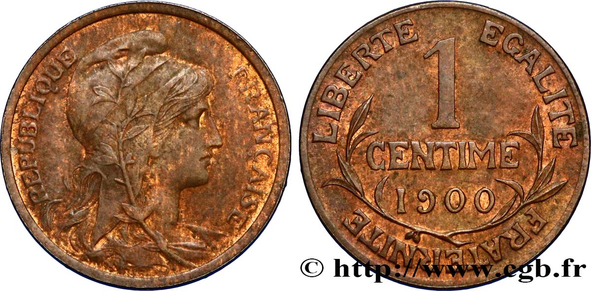 1 centime Daniel-Dupuis 1900 Paris F.105/4 TTB50 