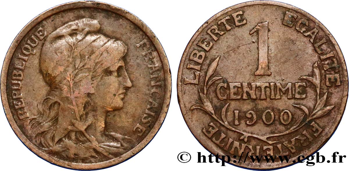 1 centime Daniel-Dupuis 1900 Paris F.105/4 TB25 