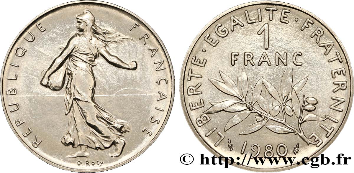 1 franc Semeuse, nickel 1980 Pessac F.226/25 MS63 