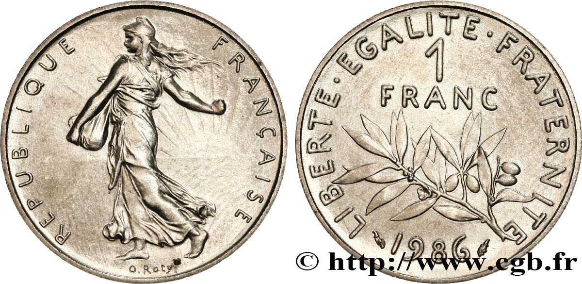 1 franc Semeuse, nickel 1986 Pessac F.226/31 MS64 